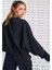 Sportswear Essential Collection Fleece Oversized Crew Kadın Sweatshirt Siyah 3