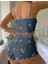 Arias Closet Mavi Kiraz Desenli Askılı Şortlu Pijama Takımı 2