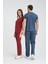 Üniforma V Yaka Bordo Likralı Ütü Istemeyen Unisex Doktor Hemşire Takım Scrubs 6