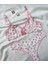 Kadın Beyaz Pembe Çiçekli Penye Iç Çamaşır Takımı 3