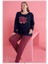 Arias Closet Büyük Beden Pamuklu Ayıcık Desenli Pijama Takımı 1