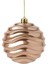 Yılbaşı Topu Metalik Dalgalı Tasarım Çam Ağacı Süsü Şampanya Rengi 15 cm Tekli 2