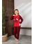 Anne-Kız Kombin Yapılabilir Uzun Kollu Ekoseli Yılbaşı Konsept Aile Bağı Pijama TAKIMI-3254 4