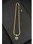 316L Çelik Özel Tasarım Altın Renk Kadın Kolye FRJ30881-981-G 1
