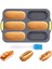 Silikon Pan, Yağ Fırçası ile Hot Soub Bun Pan, 6 Oluk Yapışmaz Fransız Ekmek Fırın Kalıbı, Sosisli Sandviç Için Fransız Ekmek Somun Tava (Yurt Dışından) 1