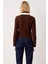 Kadın Klasik Saç Örgü Desenli Önü Düğmeli Uzun Kollu Triko Hırka Kış Sezonu Konforlu Şıklık 5
