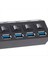 4 Port USB Hub 3 0 Hub USB Splitter Çoklu USB Hub 3 0 Hub Güç Adaptörü Pc Için Bireysel Anahtar ile (Yurt Dışından) 5