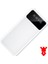10.000 mAh Powerbank Beyaz 4 Kademeli LED Ekran Şarj Göstergesi Şarj Cihazı Powerbank 10000mAh 3