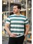 Erkek Çift Renk Pamuklu Örme Kumaş Kısa Kollu T-Shirt 1