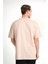 Unisex Düz Biskilet Yaka Oversize T-Shirt - Bej 2