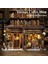Vintage Coffee Shop - Book Nook Sihirli Kütüphane Kiti - 3D Ahşap Puzzle Dollhouse - Dıy Minyatür Kitaplık Dekorasyonu Maket Seti (F41B) - Vintage Kahve Dükkanı 2