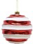 Yılbaşı Topu Kabartma Dalgalı Tasarım Kırmızı Beyaz Çam Ağacı Süsü 15 cm Tekli 2