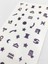 Artikel Mor Burçlar Metalik Tırnak Sticker, Nail Sticker, Nail Art 2