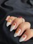 Karışık Şekiller Tırnak Dövmesi, Tırnak Tattoo, Nail Art, Tırnak Sticker 6