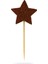 Kahverengi Yıldız Simli Eva Kürdan Cupcake Toppers Cupcake Çubuğu 12'li 5