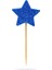 Mavi Yıldız Simli Eva Kürdan Cupcake Toppers Cupcake Çubuğu 12'li 4