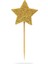 Gold Yıldız Simli Eva Kürdan Cupcake Toppers Cupcake Çubuğu 12'li 5