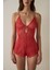Kırmızı Full Lace Teddy Tulum 7