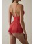 Kırmızı Full Lace Teddy Tulum 10
