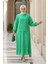 Güpürlü Zümrüt Yeşili Tesettür Etekli Ikili Takım 14181ZY 4