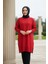 Kırmızı Tesettür Kazak Tunik 17203K 2