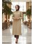 Düğmeli Camel Tesettür Tunik 41401C 2