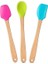 Valletta Indigo 3'lü Renkli Bambu Saplı Silikon Spatula Seti Uzun 26CM 1