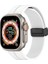 Uruchı Apple Watch Manyetik Silikon Kordon 42/44/45/49/l Kadın Erkek Spor Kordon Iwatch Apple Watch Serisi 8 7 6 5 4 3 2 1 Se Ultra ile Uyumlu, Beyaz 1