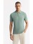 Erkek Mint Yeşil Kıvrılmaz Polo Yaka %100 Pamuk Basic Regular Fit T-Shirt B001032 7