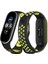 Xiaomi Mi Band 4 Spor Delikli Kordon - Siyah-Yeşil-Beyaz 1