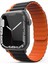 Apple Watch 42MM Mo-Wb1 Çift Renk Mıknatıslı Silikon Kordon - Siyah-Turuncu 1