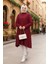 Merserize Bordo Tesettür Triko Panço Tunik 56401BR 5