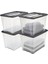 Iris Ohyama, Saklama Kutuları, Saklama Kutusu Çok Fonksiyonlu, 4'lü Set Plastik Kutu 60 L, Kapak, E 1