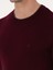 Erkek Bordo Slim Fit Pamuk Karışımlı Bisiklet Yaka Triko Kazak 50318676-VR014 11
