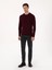 Erkek Bordo Slim Fit Pamuk Karışımlı Bisiklet Yaka Triko Kazak 50318676-VR014 13