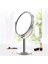 Oval Masaüstü Ayaklı 360° Dönebilen Çift Taraflı Büyüteçli Krom Ayna 18X10CM 4