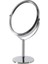 Oval Masaüstü Ayaklı 360° Dönebilen Çift Taraflı Büyüteçli Krom Ayna 18X10CM 6