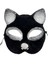 Bfs Siyah Renk Gümüş Simli Süet Kaplama Kedi Maskesi 18X14 cm 2