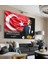 Atatürk Portre Tablo Ev Ofis Dekoratif Kanvas Tablo Türk Bayraklı 2