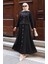 Gömlek Yaka Tesettür Tunik Etek Ikili Takım 0223-06 Siyah 1
