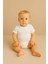 Kısa Kollu Omuzdan Çıtçıtlı 2li Bebek Body Zıbın Krem-Beyaz 5