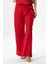 Izel Yırtmaçlı Yazlık Müslin Pantolon Kırmızı Krmz 5