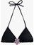 Taşlı Çiçek Aksesuar Detaylı Üçgen Bikini Üstü 1