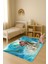 Parlak Kadife Kumaş Dijital Baskı Dot Kaymaz Tabanlı Çocuk ve Genç Odası Halısı H0548 1