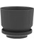 S281 Lüks Saksı Dekoratif Saksı, Antrasit, 15.5cm, 1.7 Litre 1