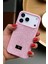 Apple iPhone 17 Pro Max Uyumlu – Pembe Taşlı Işıltılı Silikon Kılıf Darbeye Karşı Dayanıklı Kapak 5