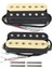 Alnico 2 Humbucker Pickup Hba2 Elektro Gitar Humbucker Boyun ve Köprü Pikap Seti, Krem+Siyah 1