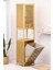 Bambu Kirli Sepetli 1 Raflı Kapaklı Banyo Dolabı Banyo Düzenleyici Çamaşır Sepeti Organizer DB-0010 3