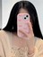 iPhone 13 / 14 / 15 Uyumlu Pembe Fiyonk Desenli Kabartmalı Yumuşak Silikon Kılıf 3