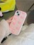 iPhone 13 / 14 / 15 Uyumlu Pembe Fiyonk Desenli Kabartmalı Yumuşak Silikon Kılıf 5